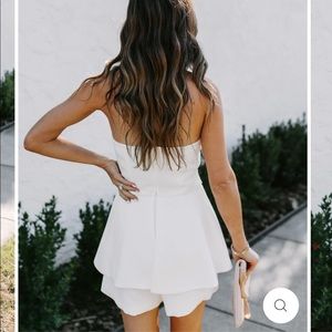 YOUR ONE + ONLY STRAPLESS ROMPER